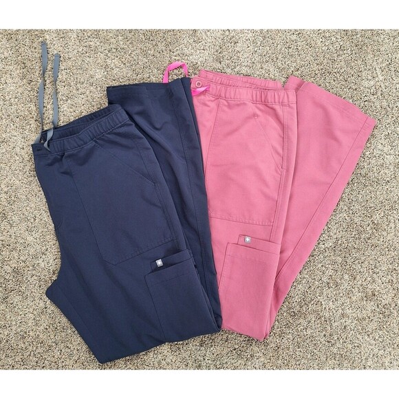FIGS Scrub Pants Mens Technical Collection Royal Navy Pink Bundle XL/T - Picture 1 of 12